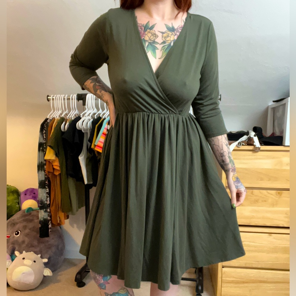 Torrid Long Sleeve Skater Dress